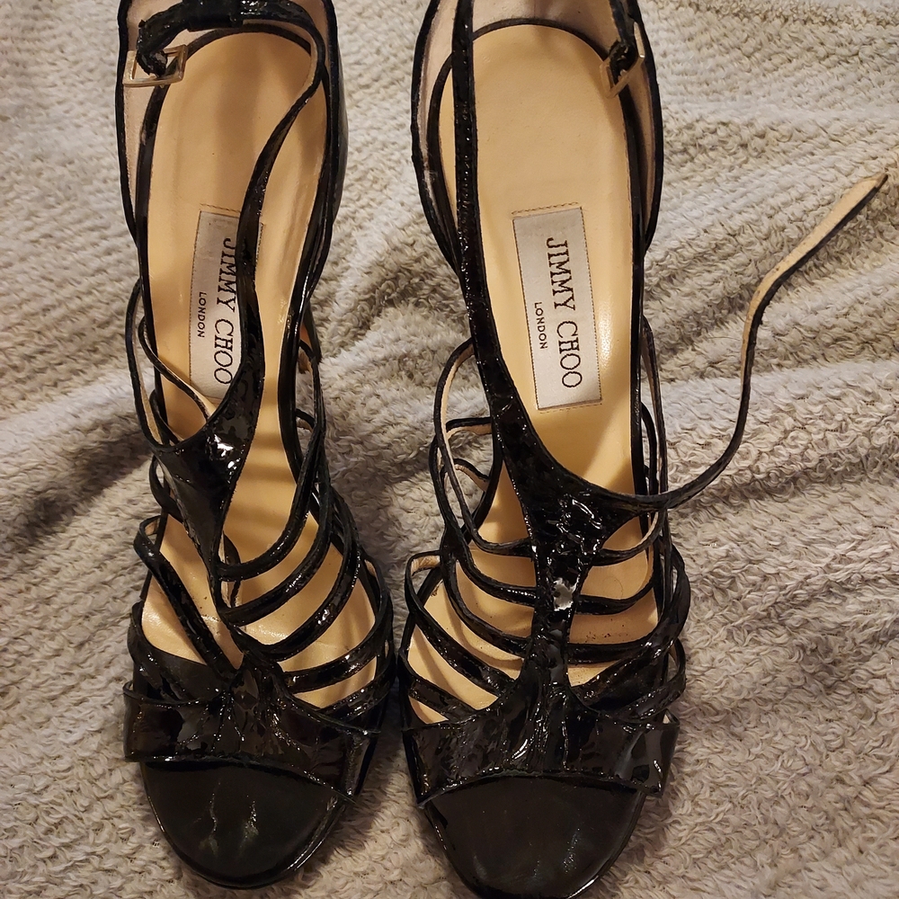 Jimmy Choo Black Strappy Women's Heels